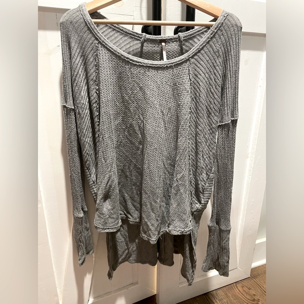 Free People FP Size Medium Long Top Grey